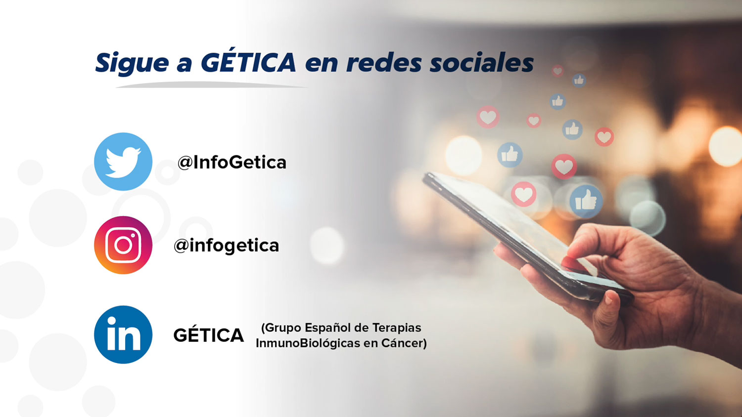sigue a getica redes sociales